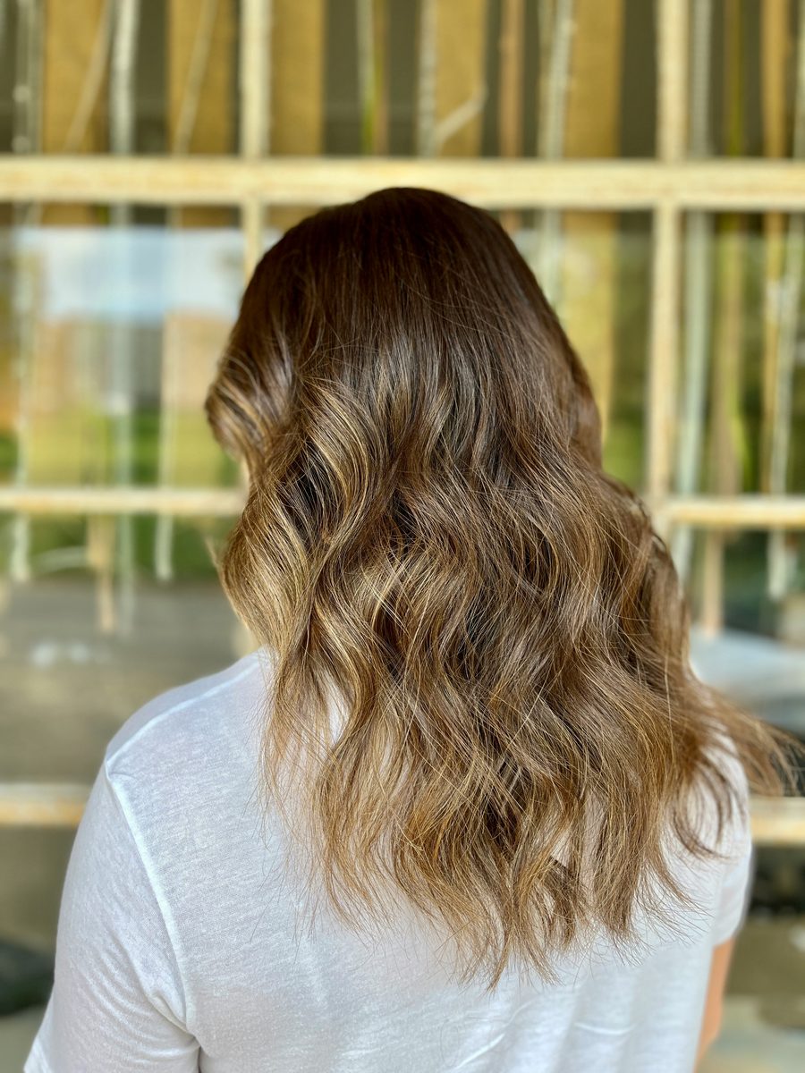 Balayage on brunette hair
