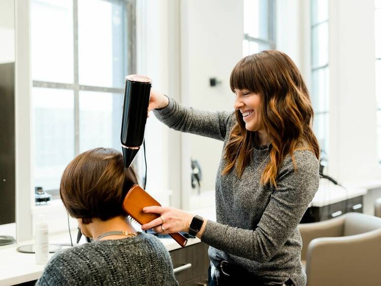 Stylist working at the chair